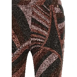 Bordeaux Polyamide Flared Pants