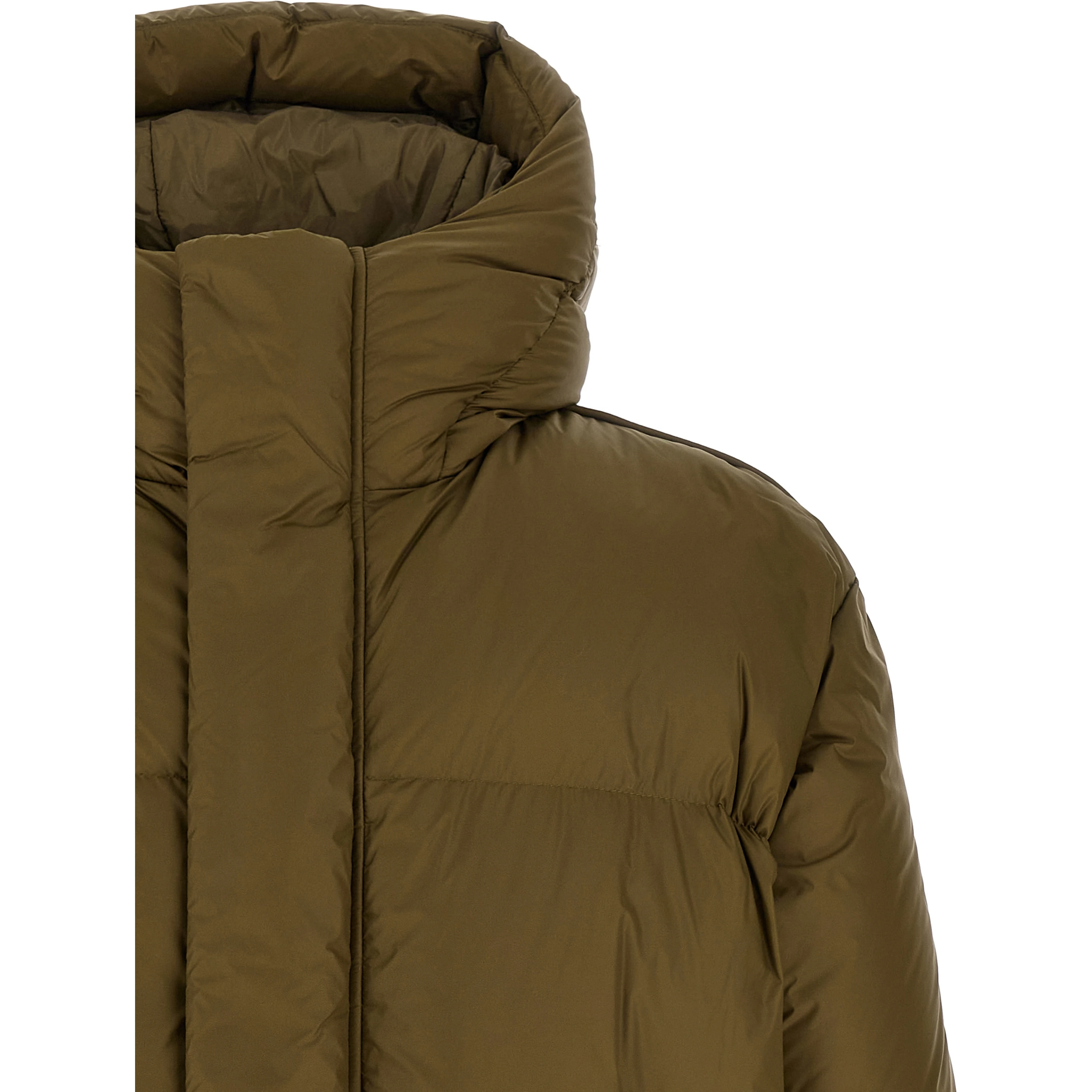Bicolor Polyamide Full-Length Jacket