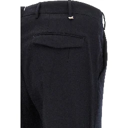Blue Virgin Wool Dress Pants