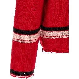 Red Wool Cardigan