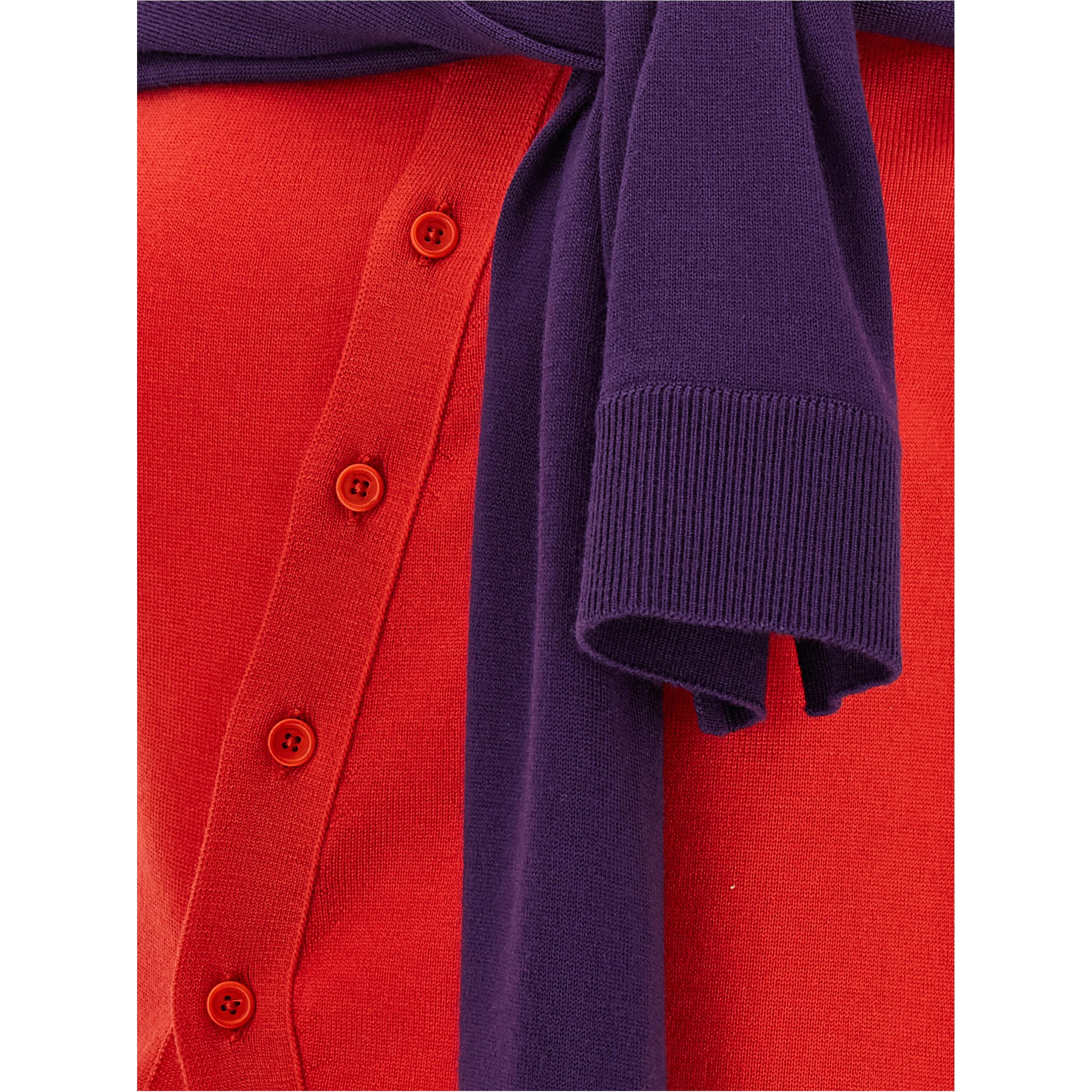 Red Wool Sleeveles T-Shirt