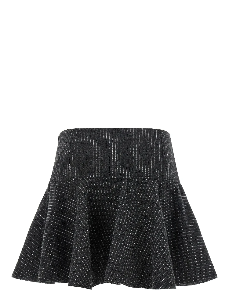 Gray Polyester Long Skirt alternative
