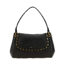 Black Lamb Leather Shoulder Bag