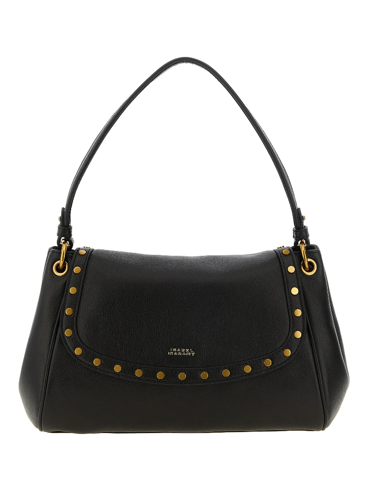 Black Lamb Leather Shoulder Bag