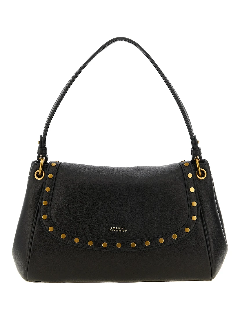 Black Lamb Leather Shoulder Bag