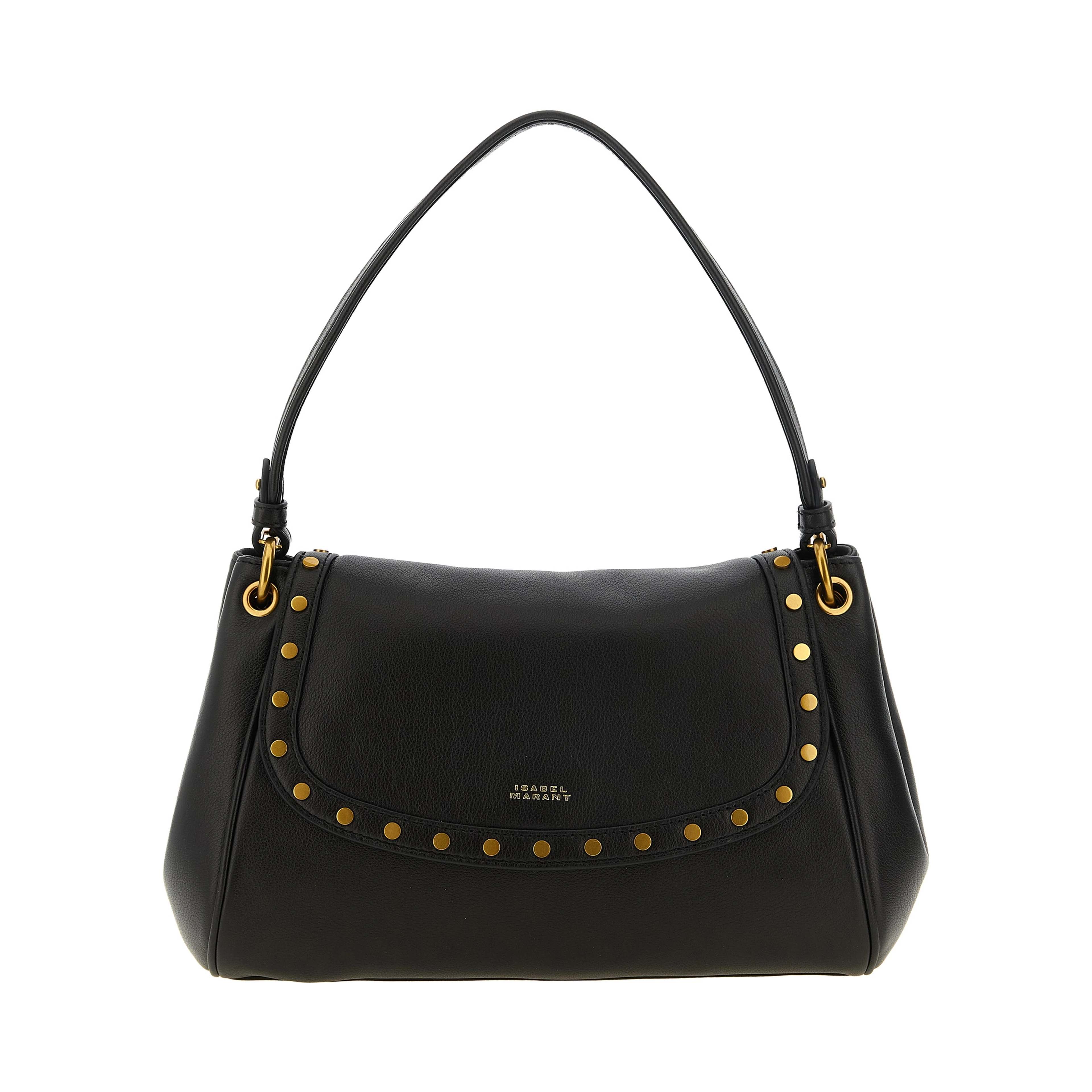 Black Lamb Leather Shoulder Bag