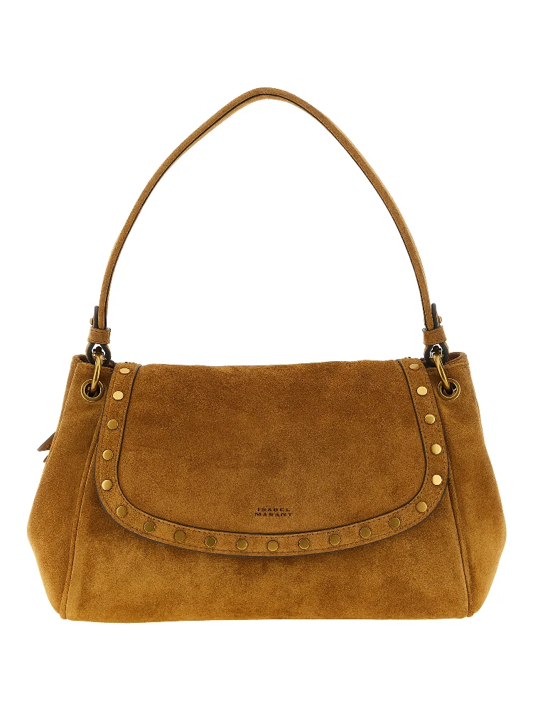 Beige Calfskin Shoulder Bag