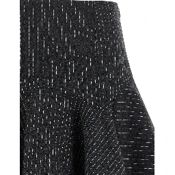 Gray Polyester Long Skirt