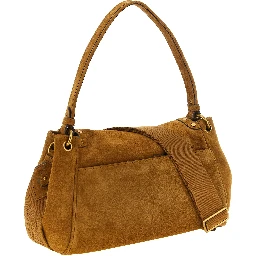 Beige Calfskin Shoulder Bag