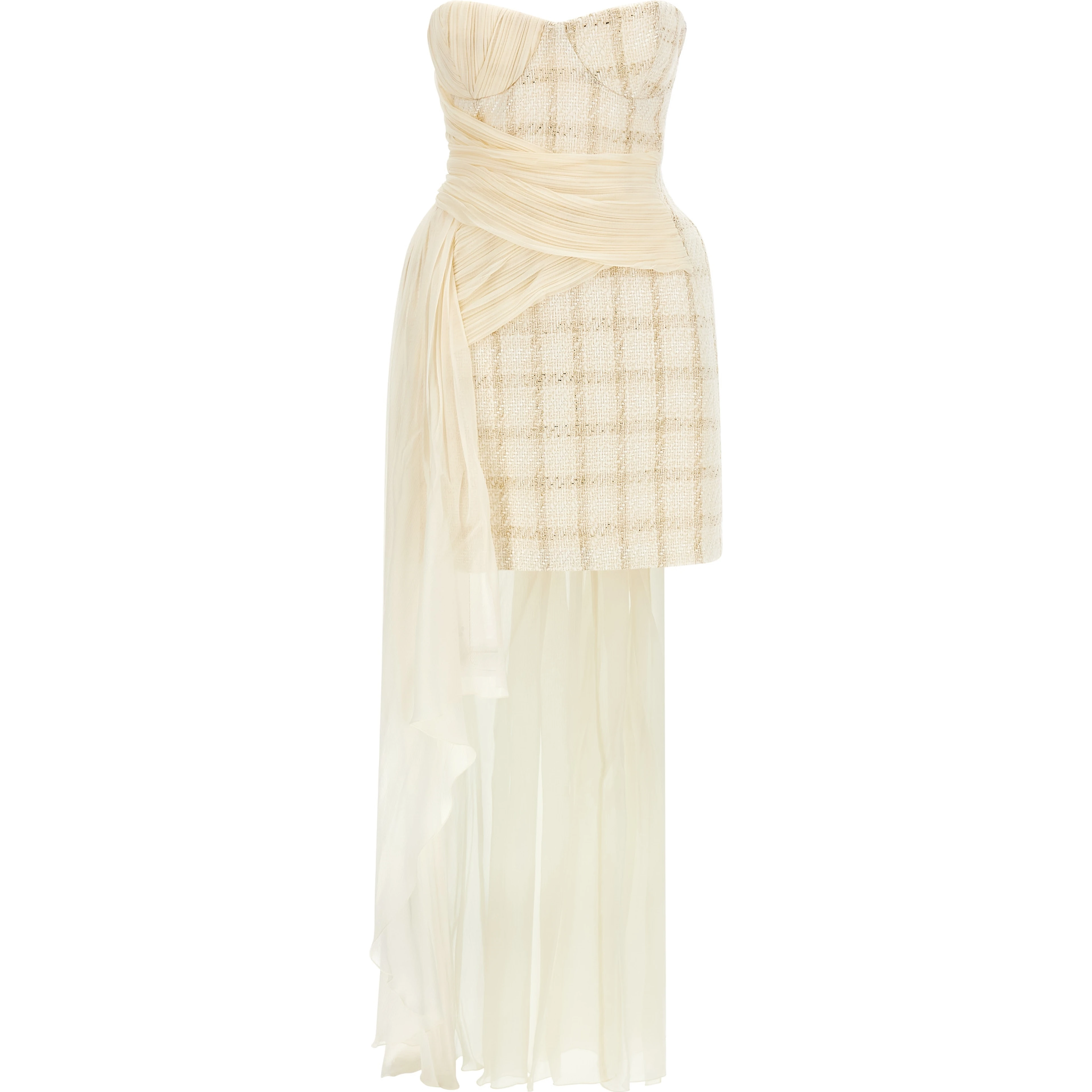 White Virgin Wool Short Dress