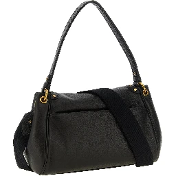 Black Lamb Leather Shoulder Bag
