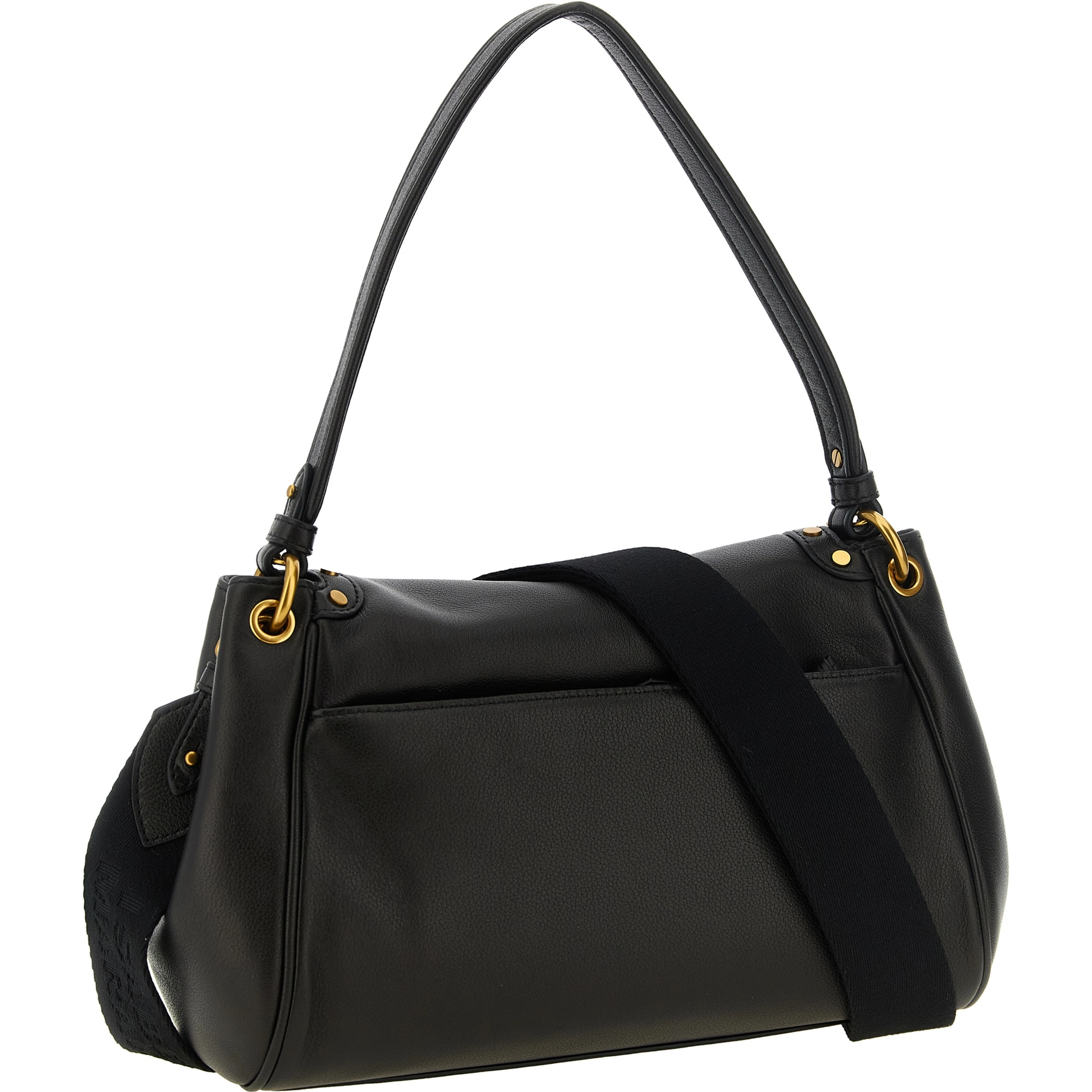 Black Lamb Leather Shoulder Bag