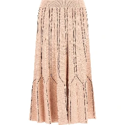 Multicolor Viscose Midi Skirt