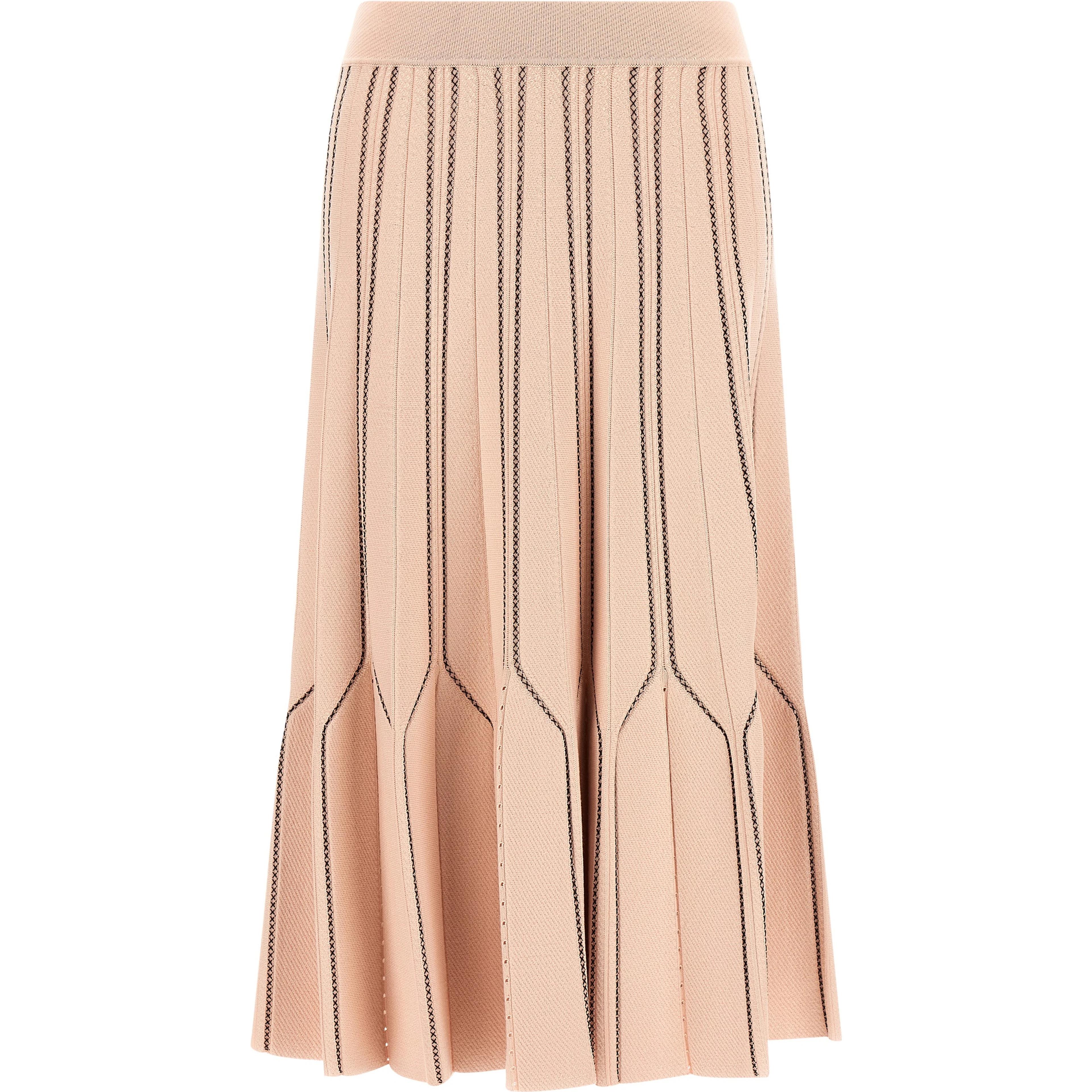 Multicolor Viscose Midi Skirt
