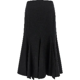 Black Polyamide Midi Skirt