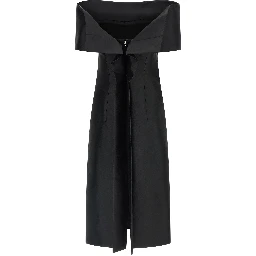 Black Silk Midi Dress