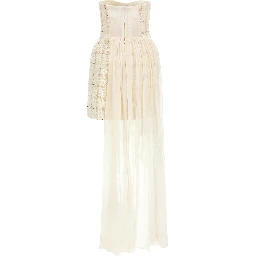 White Virgin Wool Short Dress