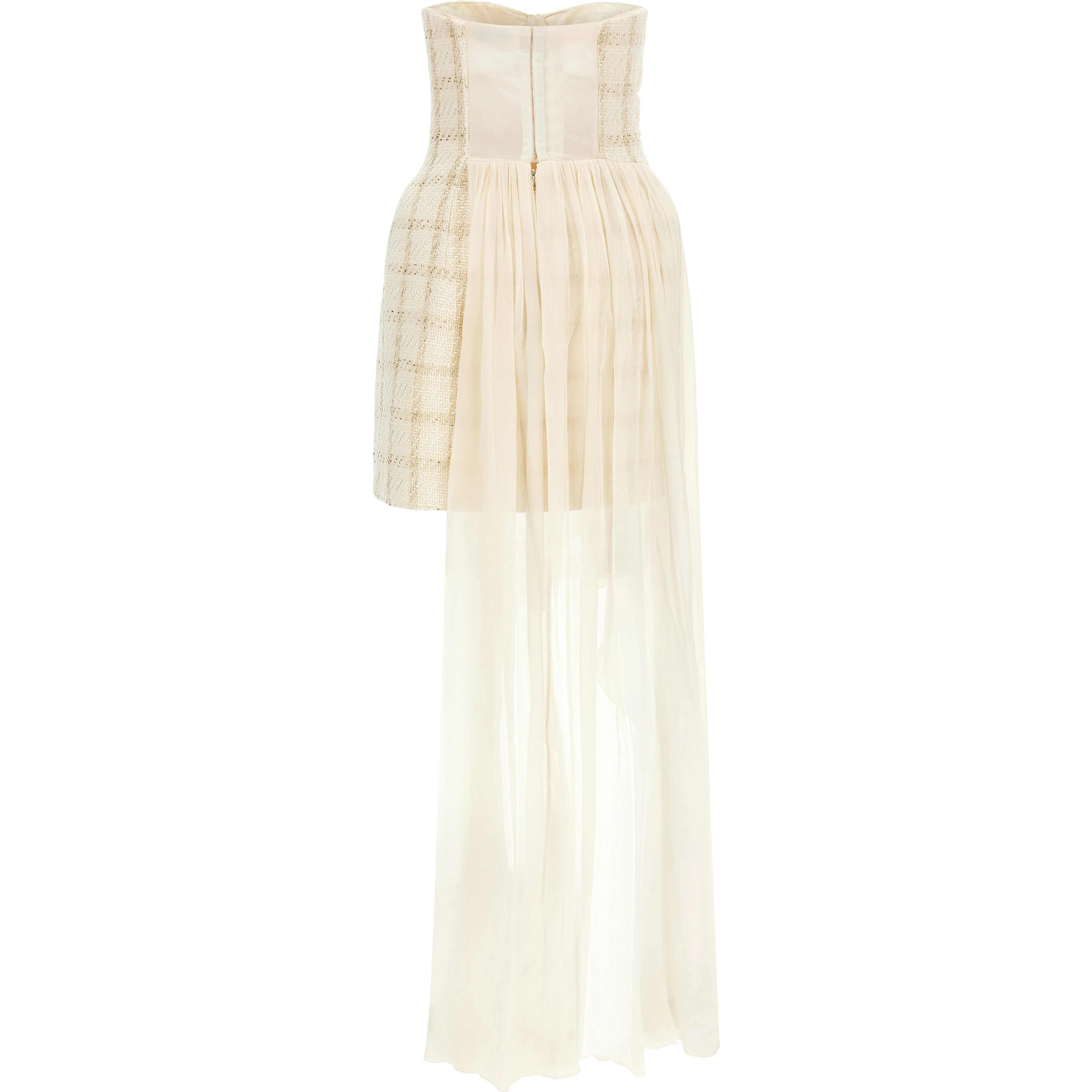 White Virgin Wool Short Dress