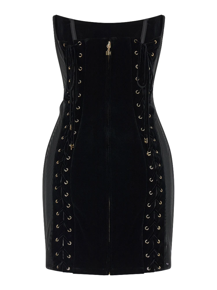 Black Polyester Short Dress alternative