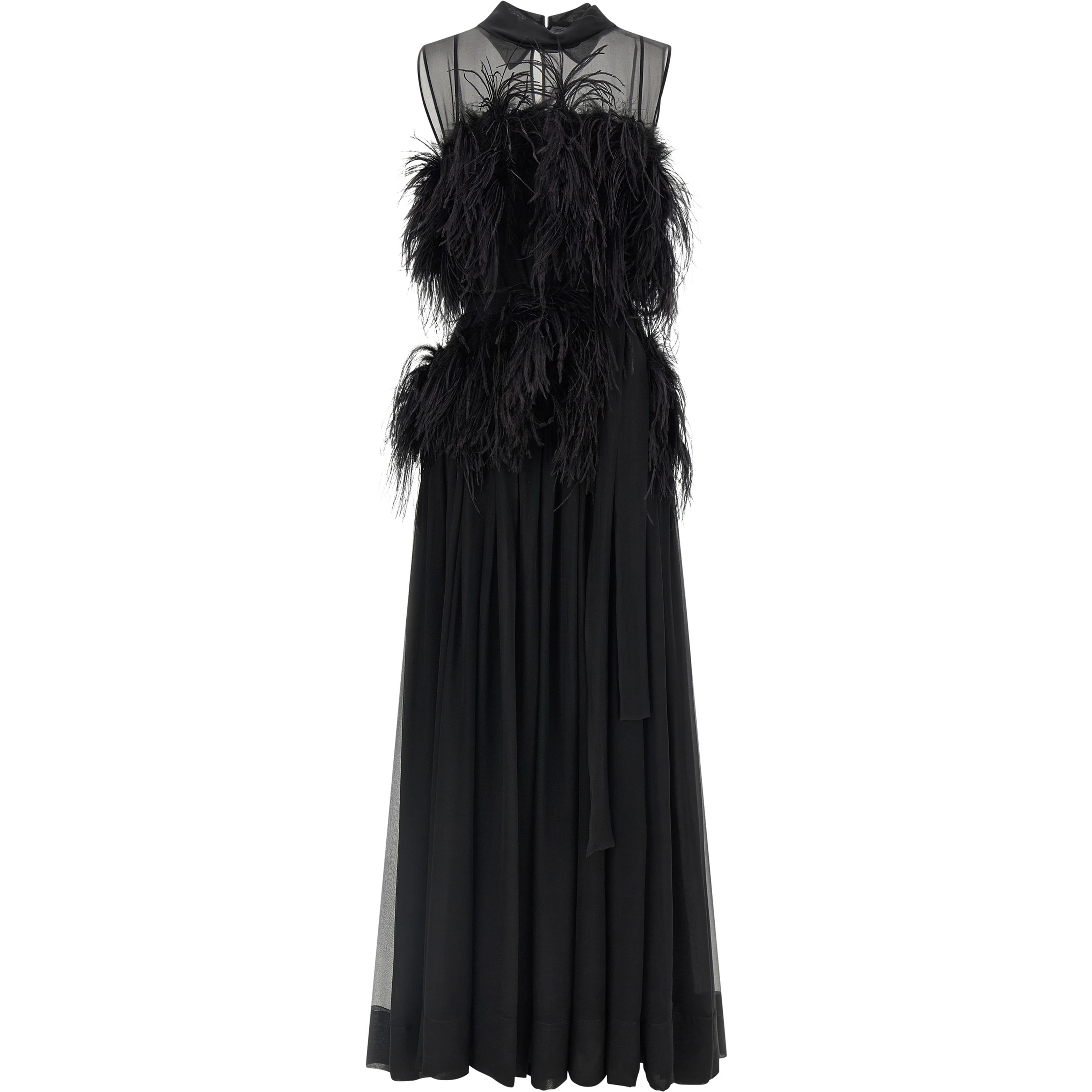 Black Silk Long Dress