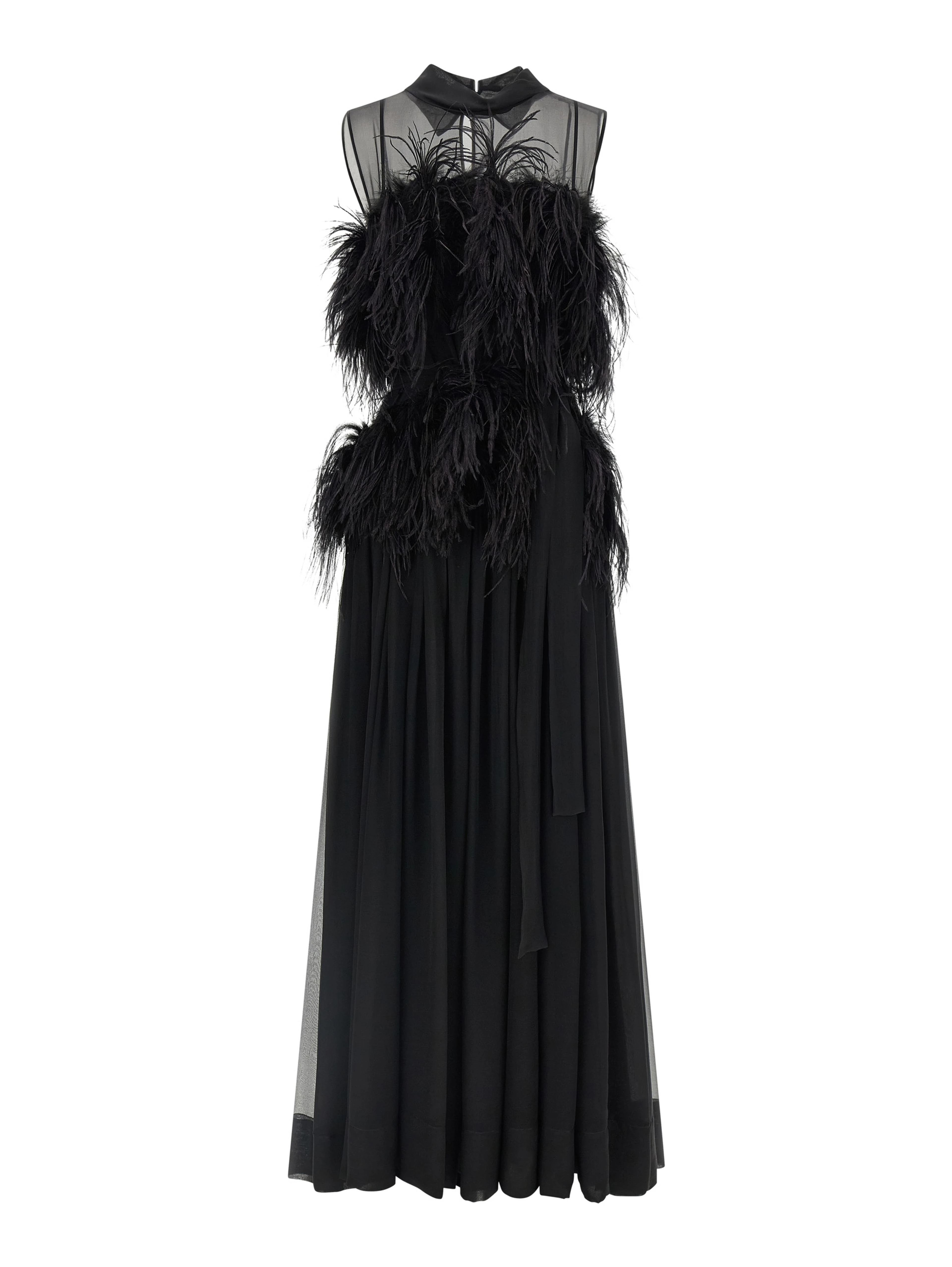 Black Silk Long Dress