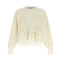White Virgin Wool Cardigan