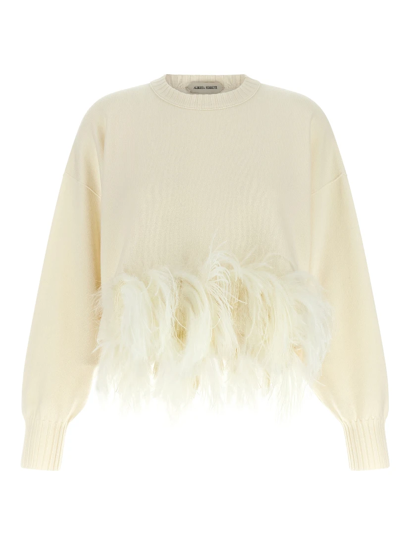 White Virgin Wool Cardigan