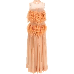 Multicolor Silk Long Dress