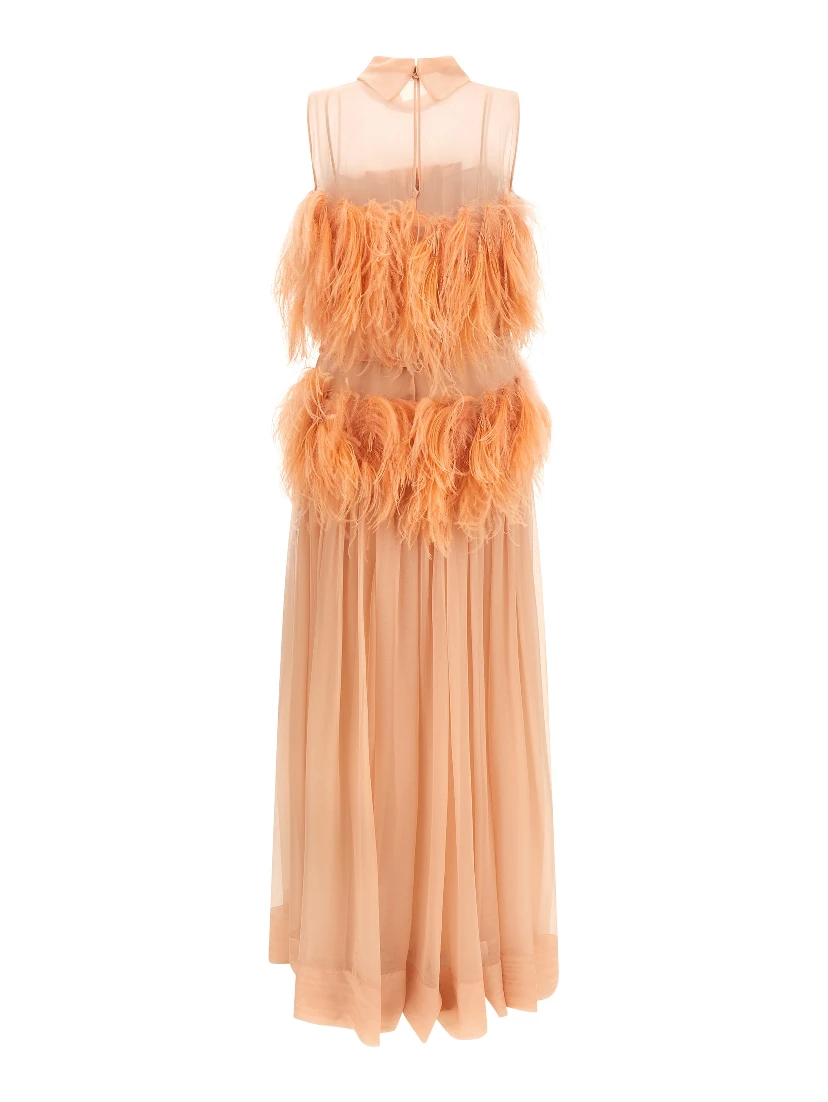 Multicolor Silk Long Dress