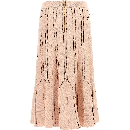 Multicolor Viscose Midi Skirt