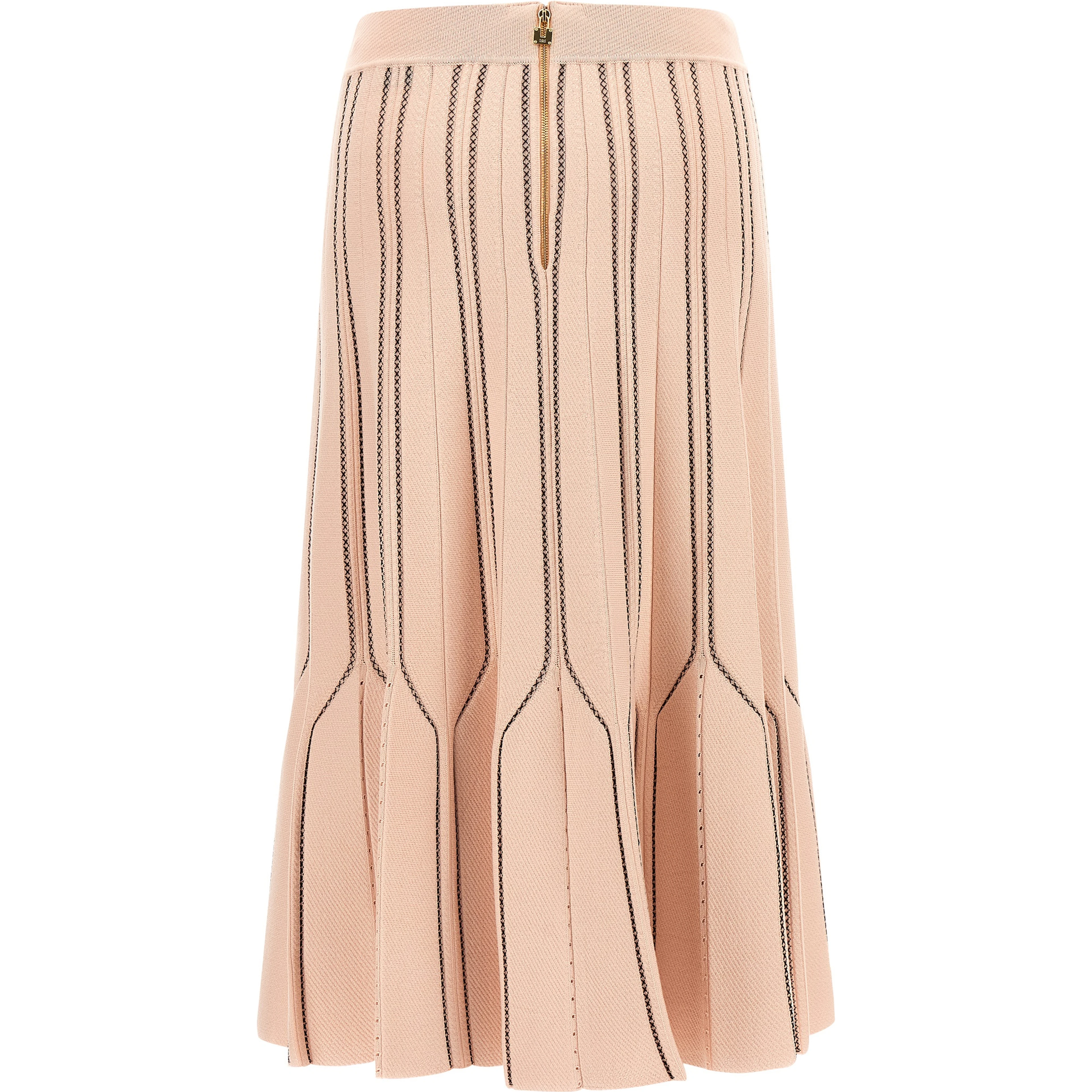 Multicolor Viscose Midi Skirt