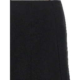 Black Polyamide Midi Skirt