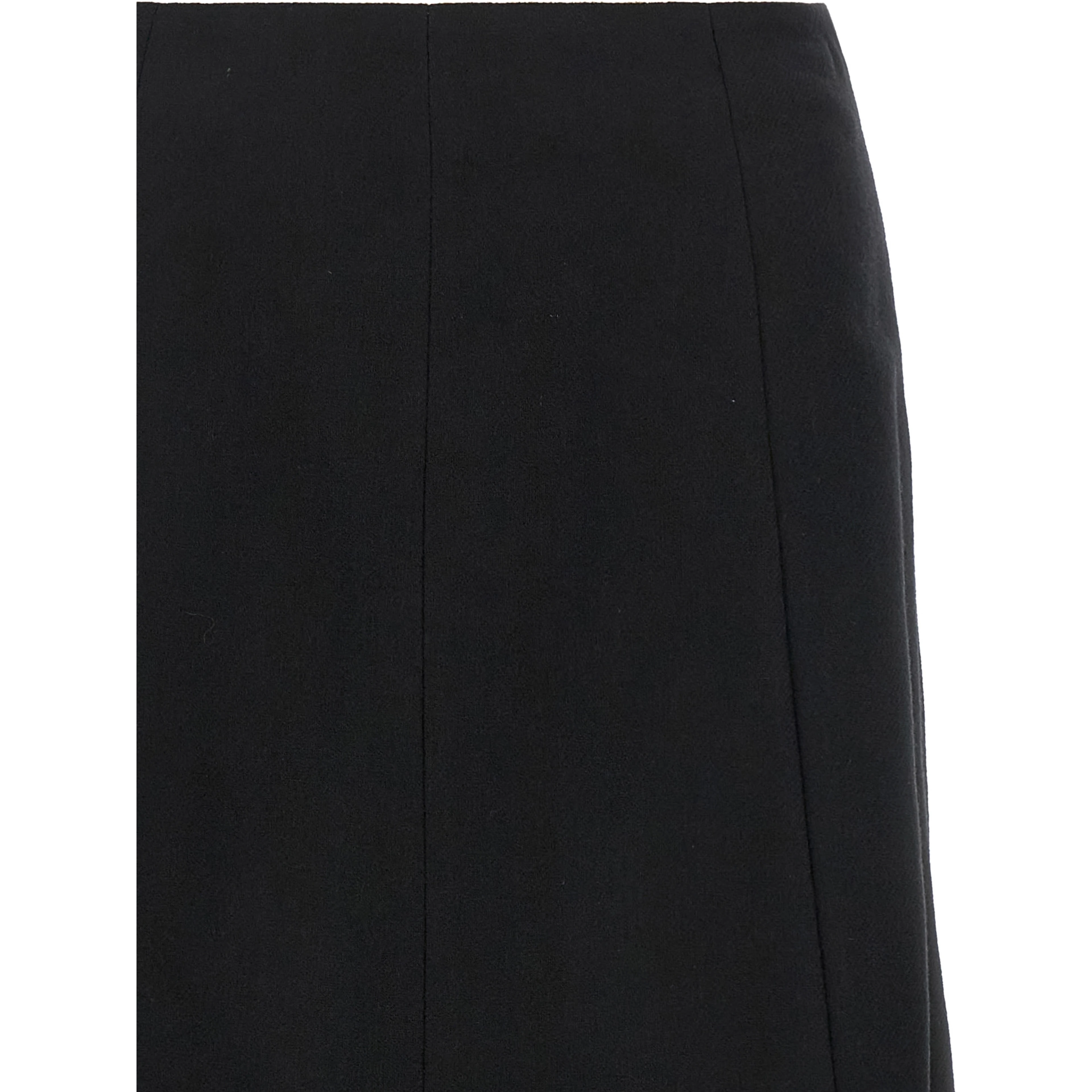Black Polyamide Midi Skirt