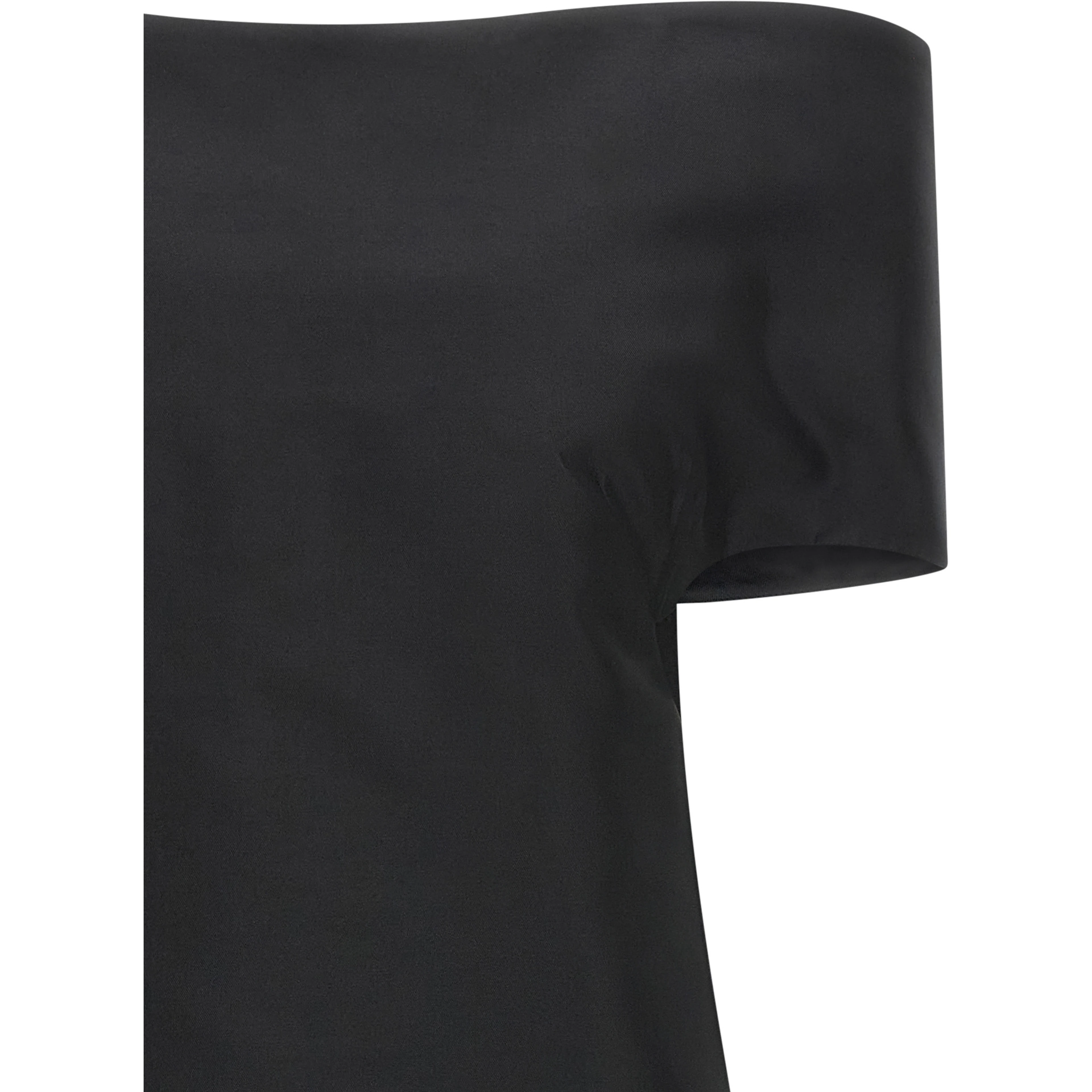 Black Silk Midi Dress