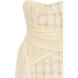 White Virgin Wool Short Dress