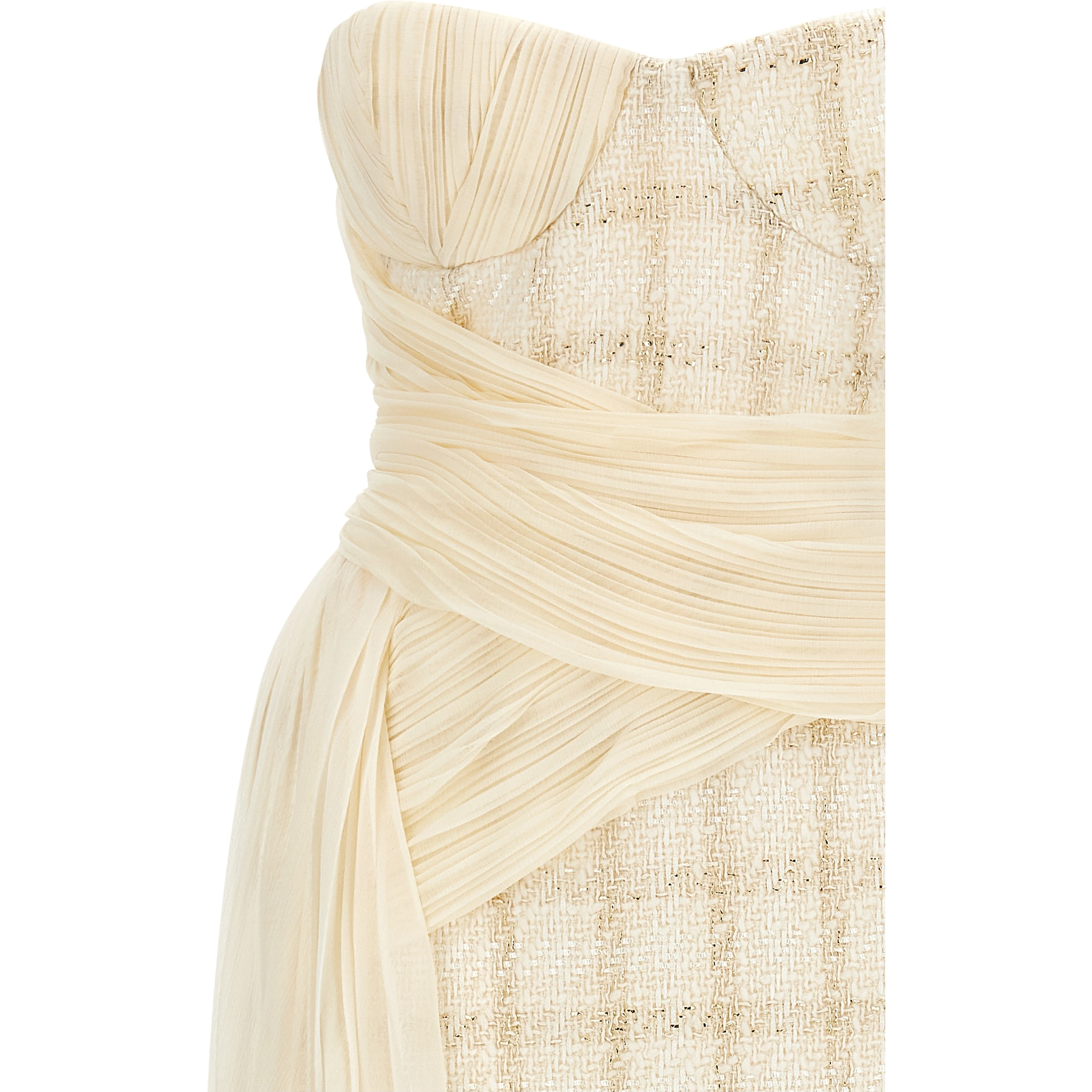 White Virgin Wool Short Dress