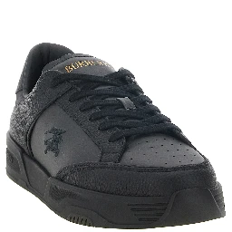 Black Leather Chunky Sneakers