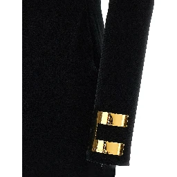 Black Polyester Long Dress