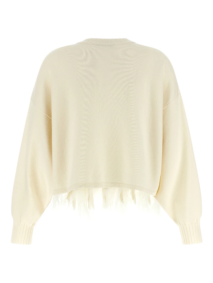 White Virgin Wool Cardigan
