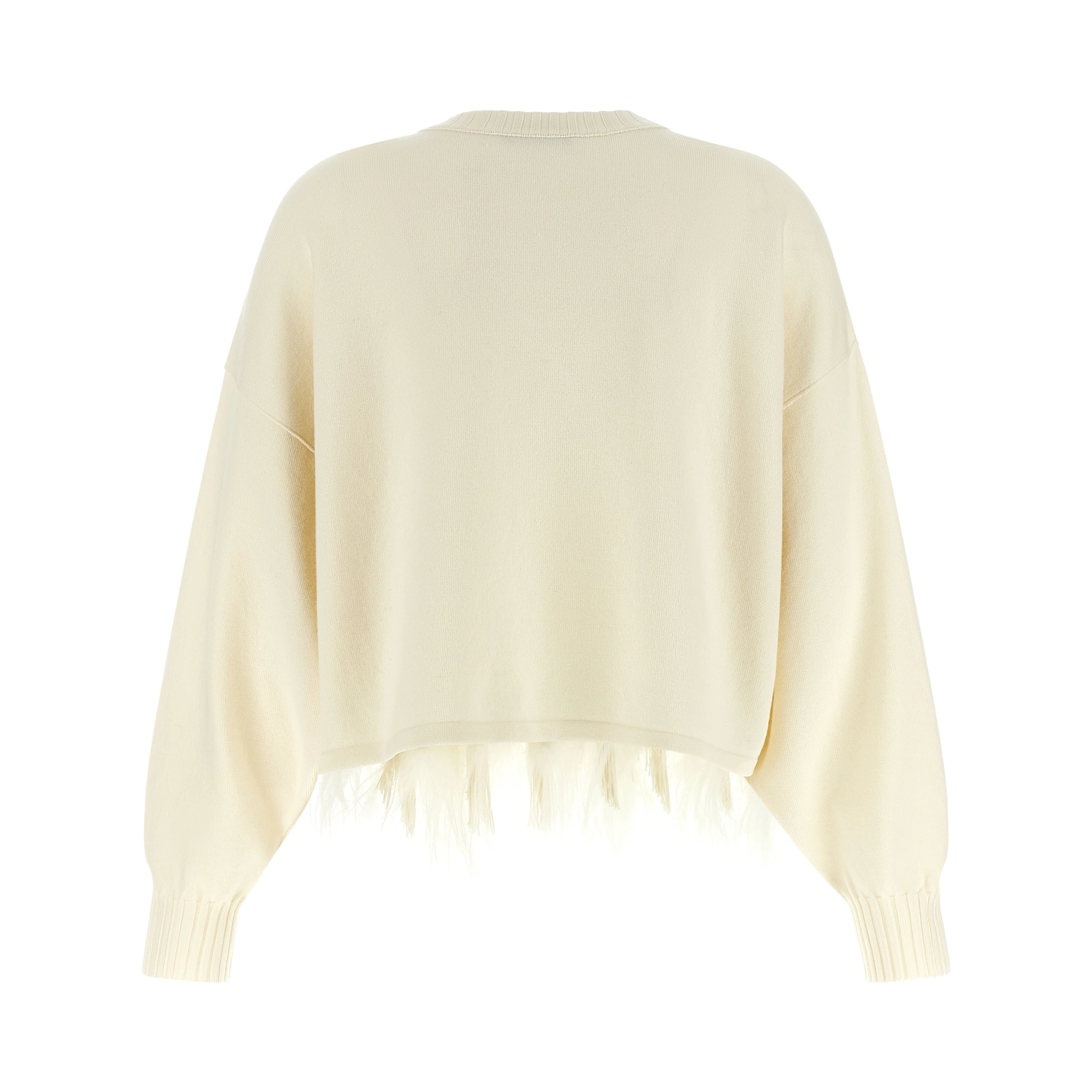White Virgin Wool Cardigan
