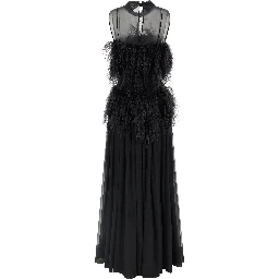 Black Silk Long Dress