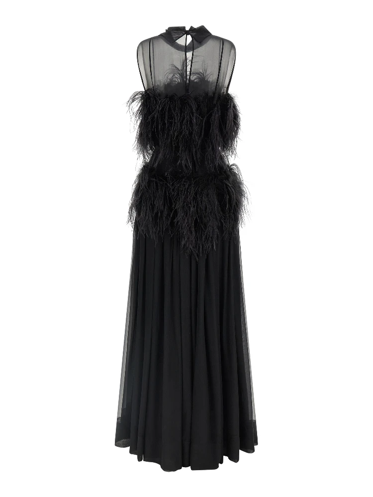 Black Silk Long Dress alternative