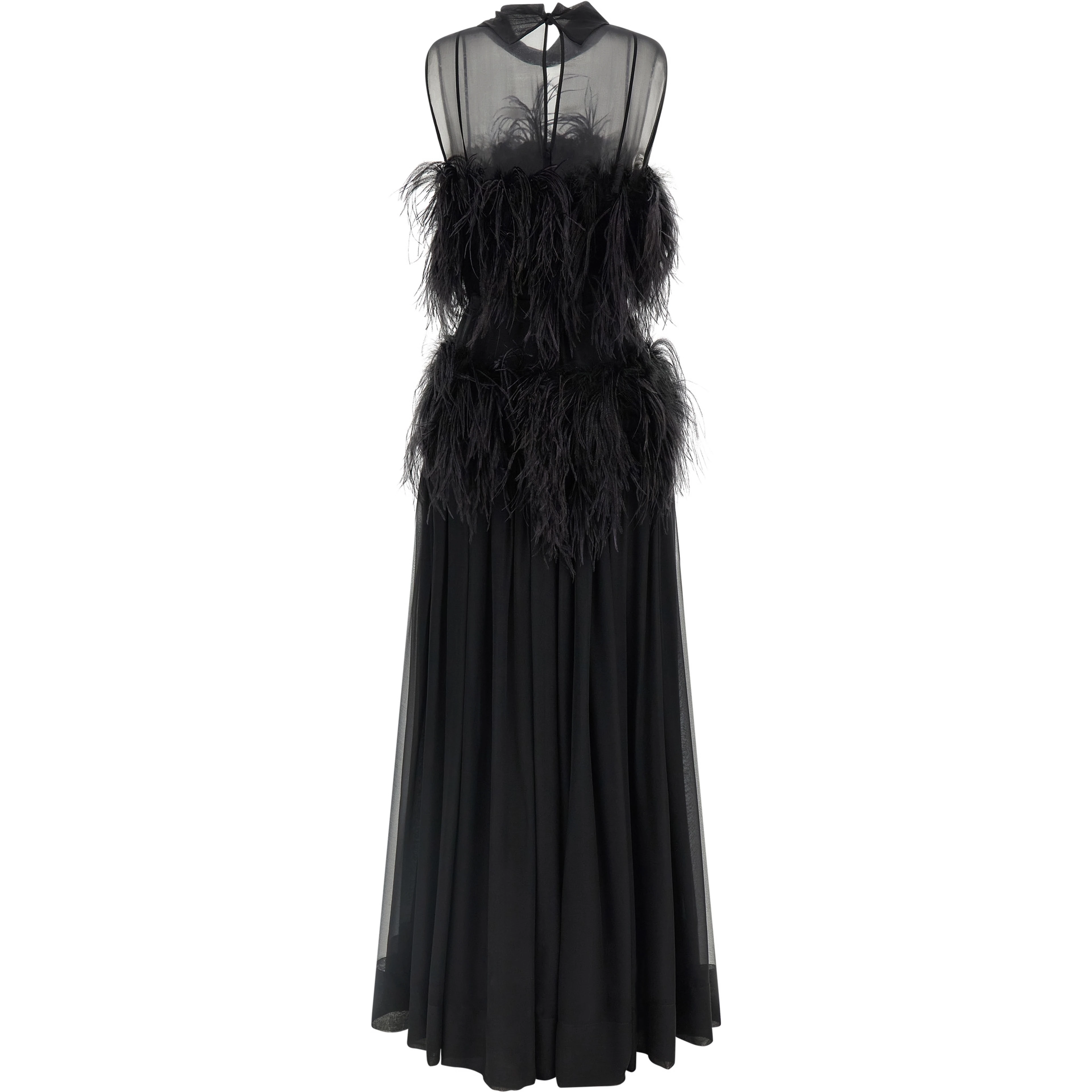 Black Silk Long Dress