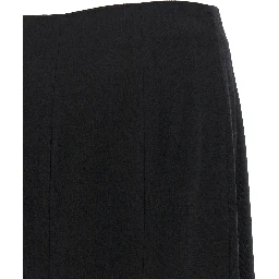 Black Polyamide Midi Skirt