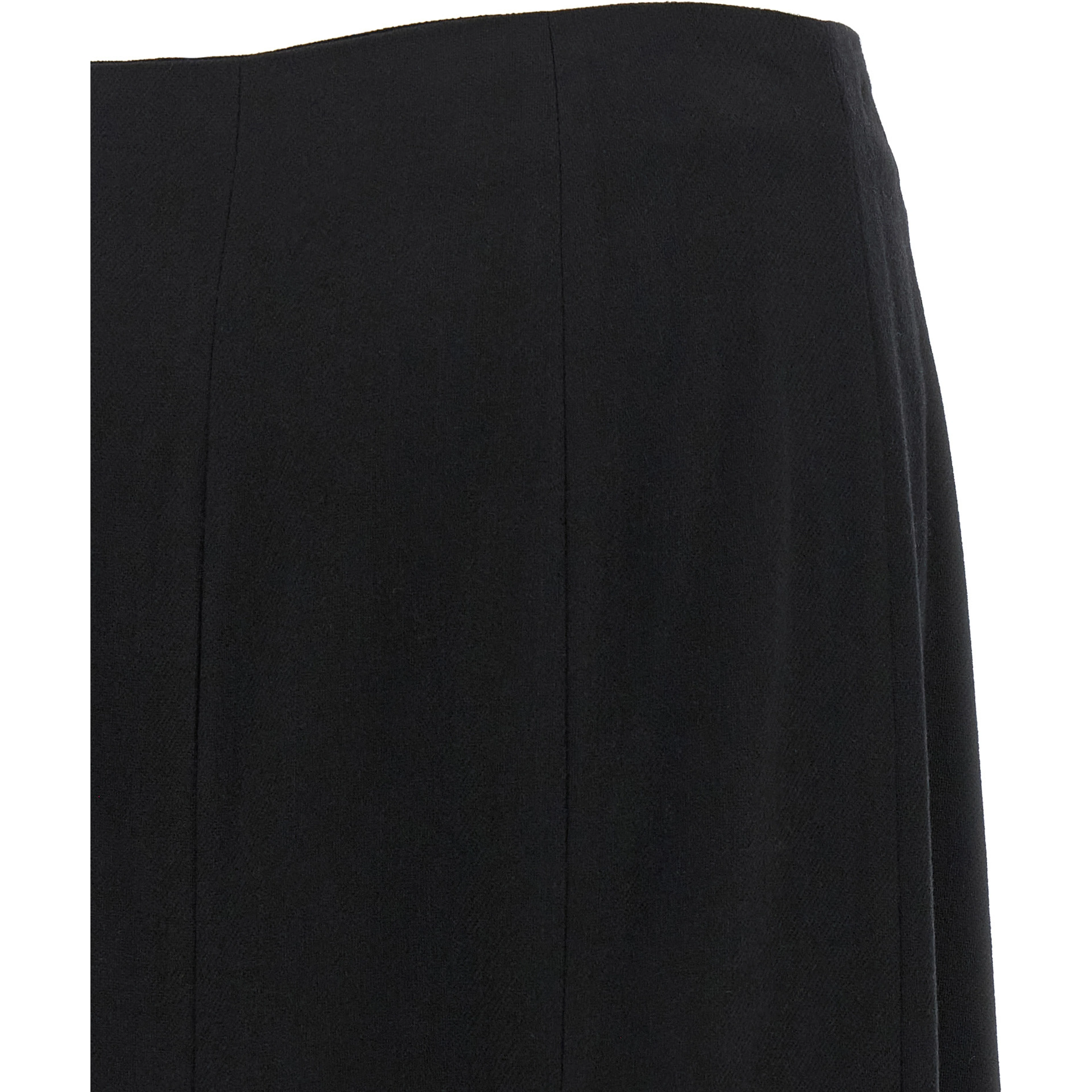 Black Polyamide Midi Skirt