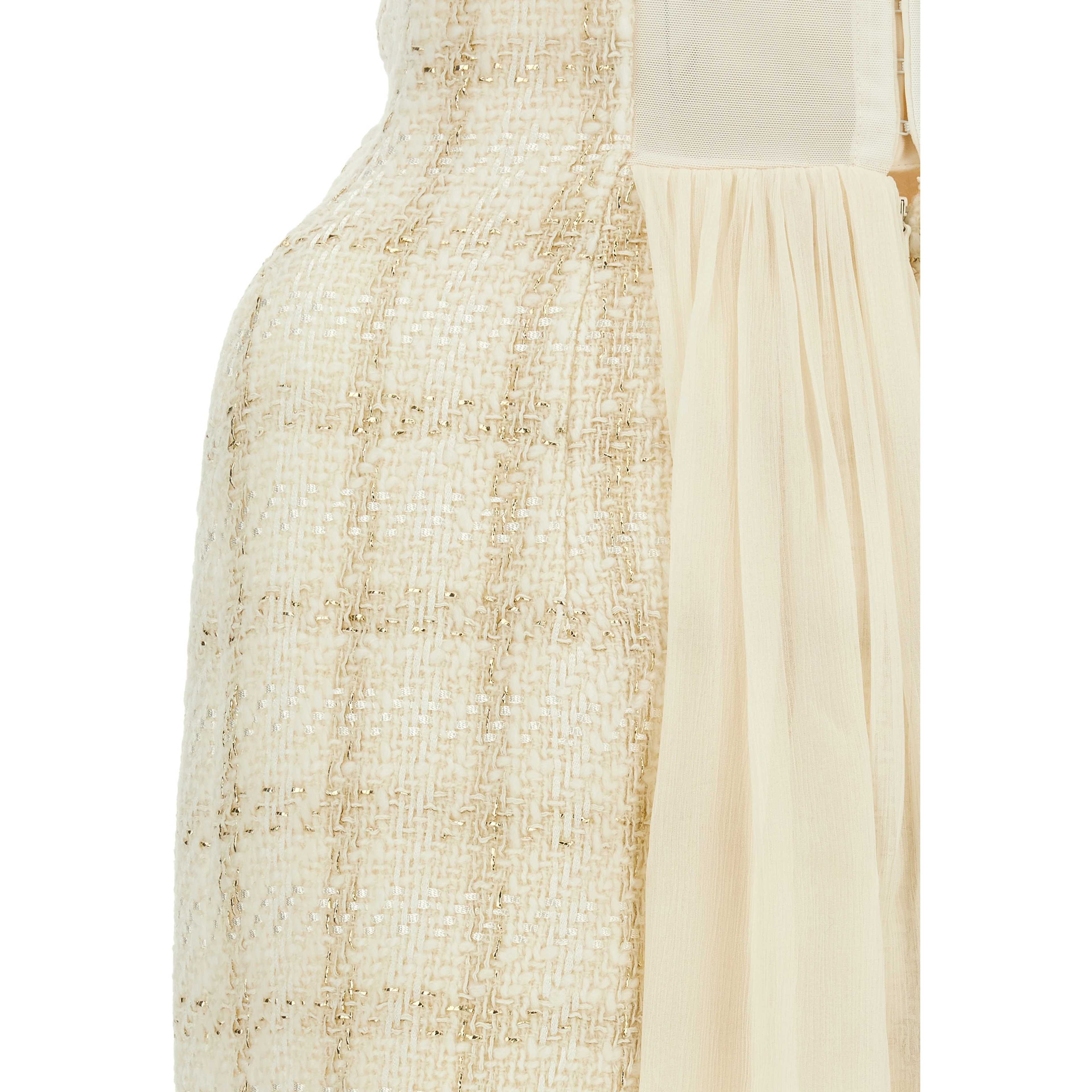 White Virgin Wool Short Dress
