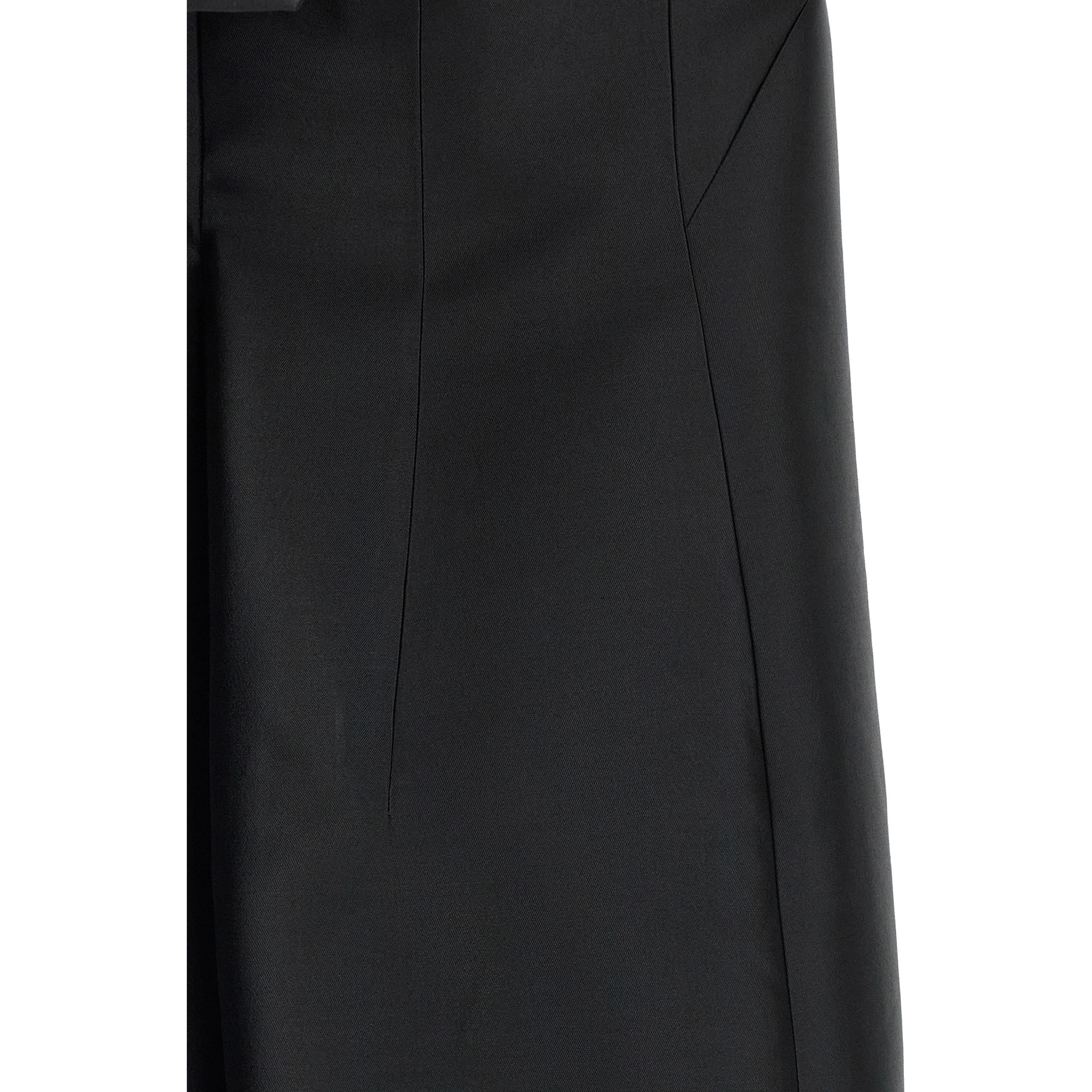 Black Silk Midi Dress