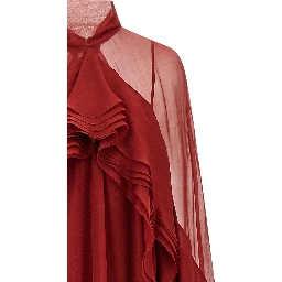 Bordeaux Silk Long Dress