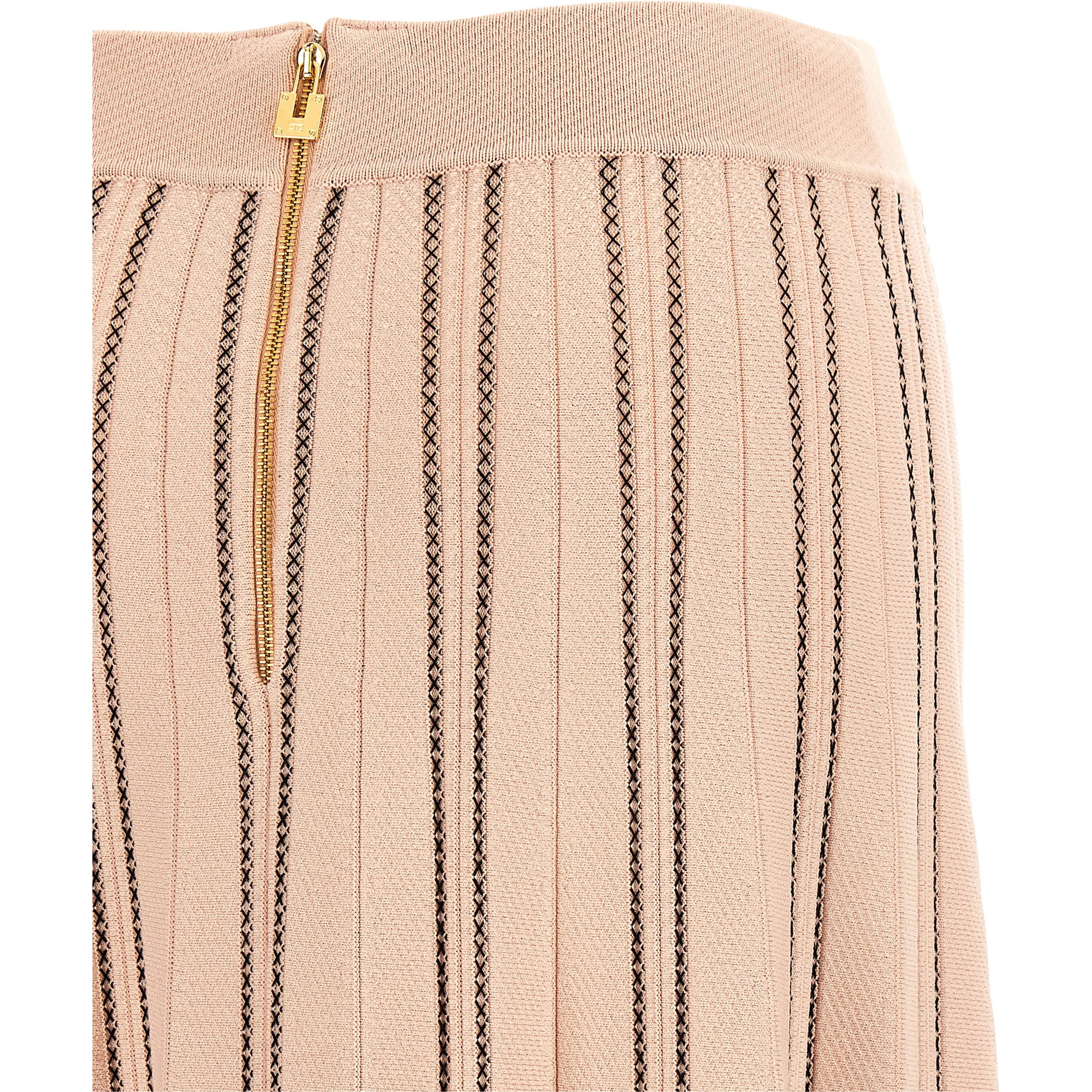 Multicolor Viscose Midi Skirt