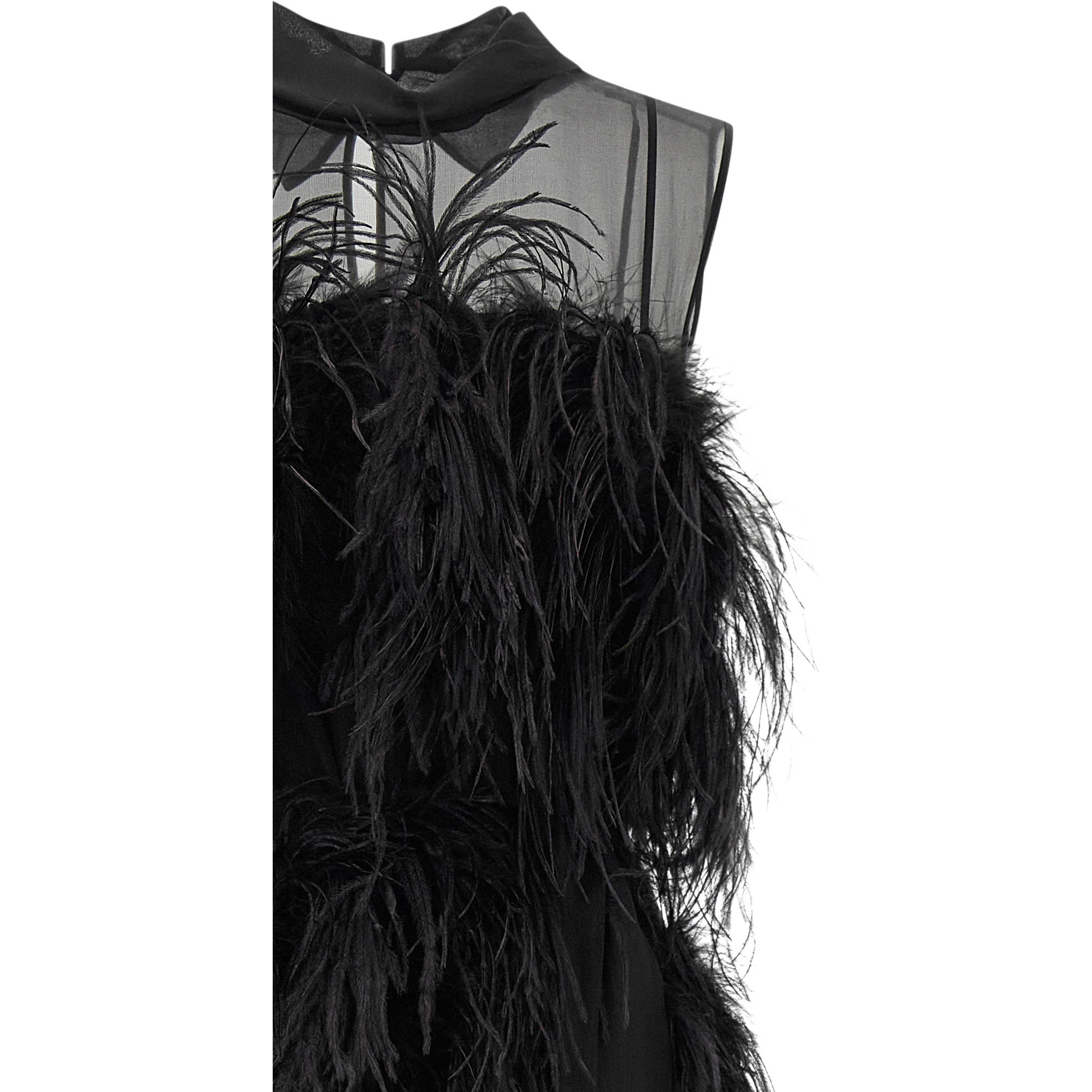 Black Silk Long Dress